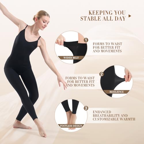 MANZI Footless Semi Opaque Tights for Adult Women 40 Denier Ballet Dance leggings Ultar-Soft Semi Translucent Pantyhose3