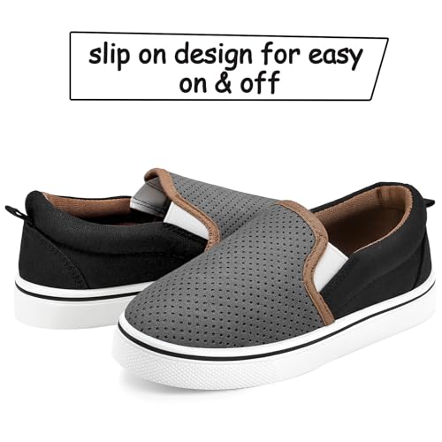 Image of K KomForme Toddler Sneakers for Girls Boys Slip On Canvas Walking Shoes | Lightweight, Comfortable