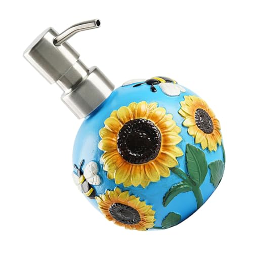 Abaodam 太陽花蜜蜂デザイン詰め替え用シャンプーボトル 軽量コンパクトハンドソープディスペンサー 持ち運び便利浴室用ローション容器
