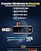VANMASS Full-Scene Aluminum-Glass Slim USB C Hub with 4K Ultra HD HDMI, Hyper Speed 3X USB 3.1 Gen1 Ports & TF/SD 3.0 Card Slots, Fast PD Charging, for MacBook, Type C Laptop, iPad Pro & More