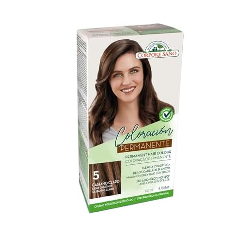 Corpore Sano Tinte Permanente Castaño claro (5) sin amoníaco, resorcinol, PPD ni parabenos. Con Aloe Vera, Sésamo y Keratina Vegetal 140 ml