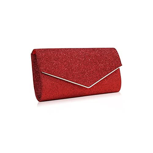 Pochette pour fête raffinement et design élégant en rouge glamour