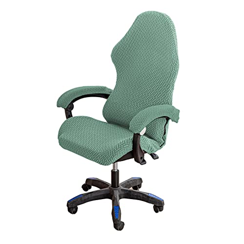 LIFEDX Gaming Stuhl Bezug Gamingstuhl Bezüge 4 Stück,Gaming Stuhlhussen mit Armlehnen/Stuhlrücken Bezug/Bürostuhl Bezug,Dehnbare Abnehmbar Waschbar für Computerstuhl Gamning-Stuhl,Kein Stuhl - Green