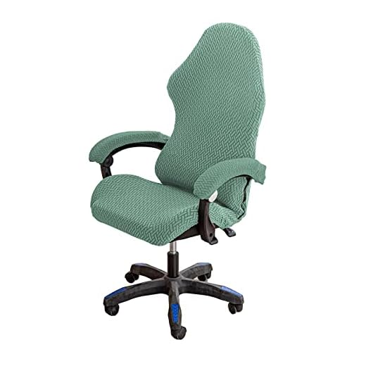 LIFEDX Gaming Stuhl Bezug Gamingstuhl Bezüge 4 Stück,Gaming Stuhlhussen mit Armlehnen/Stuhlrücken Bezug/Bürostuhl Bezug,Dehnbare Abnehmbar Waschbar für Computerstuhl Gamning-Stuhl,Kein Stuhl - Green