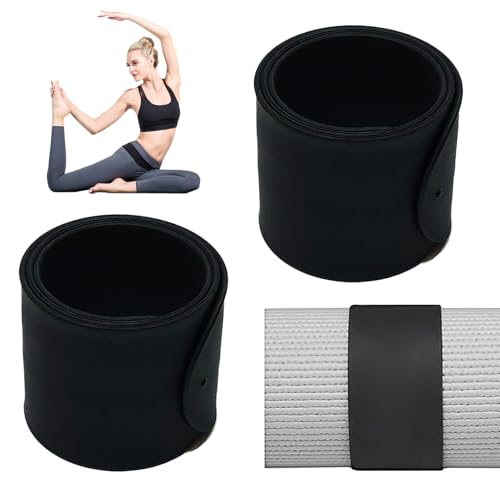 Esterilla de yoga – Silicona portátil, correas de transporte, soporte para esterilla de ejercicio no deslizante, organizador flexible para esterilla de ejercicio, correa ligera, pilates, entrenamiento