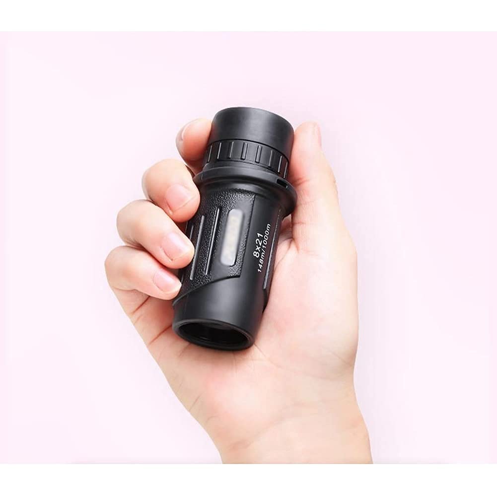 MRKU Télescope monoculaire 8X21 Mini Lunette monoculaire avec Support pour Smartphone pour la Chasse à la Faune Camping Voyage télescope Portable