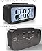 S8 Digital Morning Clock,Alarm Clock Low Light Sensor Technology Light on Backlight When Detect Low, Soft Light That Won't Disturb The Sleep, Black