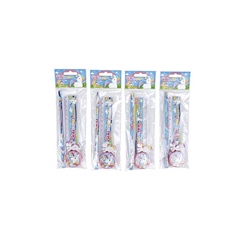 Lote de 10 Set Papelería Infantil Unicornio 4 pcs (Precio por 1 Set)- Estuches de Regalo Infantiles Niños, Niñas para Recuerdos Comuniones y Cumpleaños