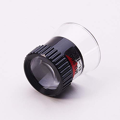 Image of Othmro 1Pcs 10X Magnifier Lens, Photographer's Eye Loupe, Diameter 0.98inch Black Round Page Magnifying Lens, Small Magnifying Glass for Small Prints Book Magazines Newspaper Reading