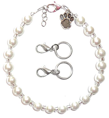 Bead Collar For Dogs 10 Pet Collar Adjustable Beaded Bling Jewelry Necklace, Pet Lover, Paw ...