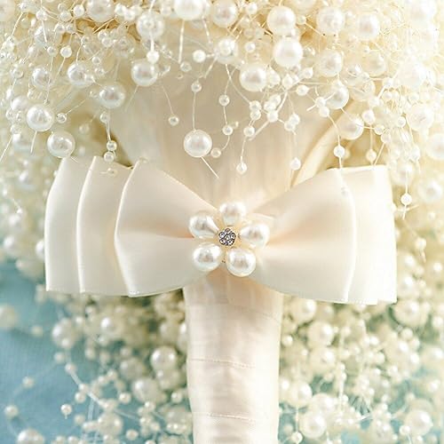Ramo artificial de perlas Hrippy para fiesta de bodas romántica 3
