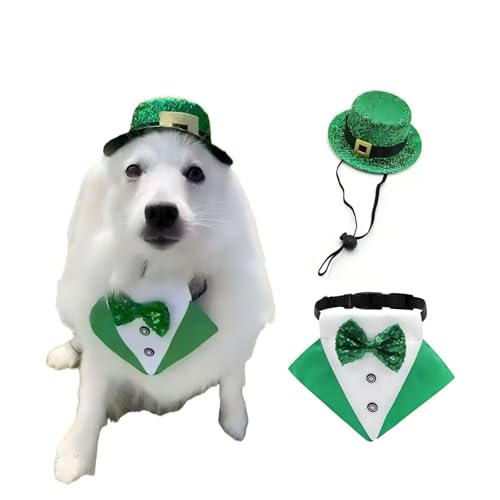 Disfraz de tuxedo para perro St. Patrick's Day talla S