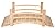 Shine Company 4980N 4 Ft. Cedar Wood Garden Bridge with Side Rails, Natural