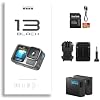GoPro HERO13 Black Waterproof Action Camera | 27MP, 5.3K60 Ultra HD Video, Supports HB-Series Lenses with Extra Enduro 1900mAh Li-Ion Battery & 128GB Extreme microSDXC Memory Card Bundle Set