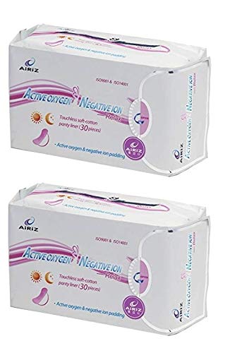 Airiz Soft-Cotton Panty Liners For Daily Use :: 155mm Long :: 60 pads in 2 Pack (B093WN5ZML) Amazon Price History, Amazon Price Tracker