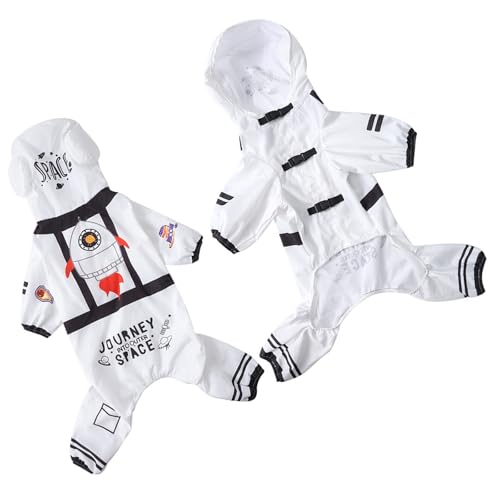 犬レインコート宇宙服デザイン屋外ペットレインウェア小型から大型までウォーキング 4 脚ペット服レインコート