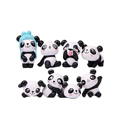 20 Pcs Cute Panda Cute Panda Panda Cake Decoration Panda Figures Figurines #TOP7