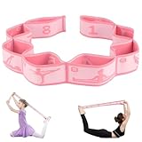 TANGJJY Band D'étirement De Yoga Avec 8 Boucles,Yoga Stretch Bandes Très Élastique, San...
