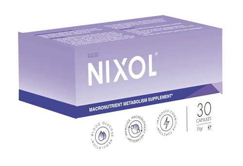 Nixol Suplemento para el metabolismo de macronutrientes | con cromo, guaraná, ACV, L-glutamina, 30 cápsulas