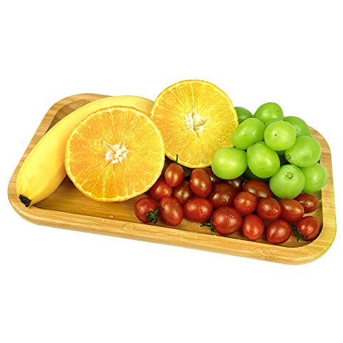 Bamboo Serving Tray,Natural Bamboo Wood Decorative Rustic Trays, Great For Dinner Trays, Tea Tray, Bar Tray, Breakfast Tray, Or Any Food Tray #TOP2