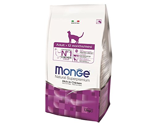 MONGE NATURAL CAT ADULT 1.5 KG - 4-częściowy pakiet