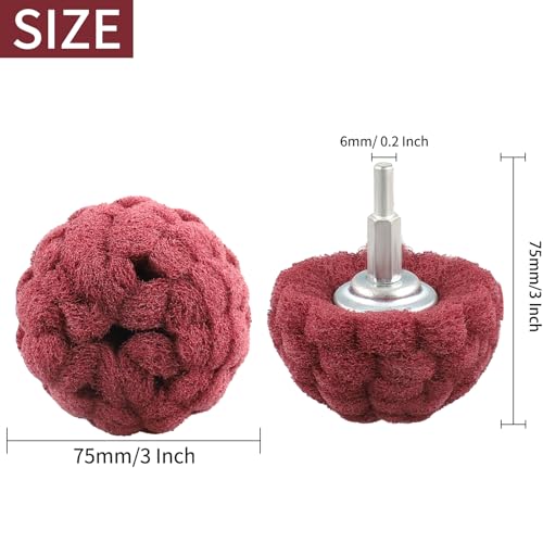 Shineboc 5Pcs Dome Sanding Mop Buffing Wheel with Mushroom Grinding Head for metal aluminum, stainless steel, jewelry, wood - Image 2