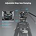SmallRig DH10 Heavy Duty Tripod Fluid Video Head with Flat Base and Adjustable Handle, Quick Release Plate for Manfrotto Video Head Mount Plate, Load up to 22Ibs, for Video Cameras, DSLR Cameras 4165