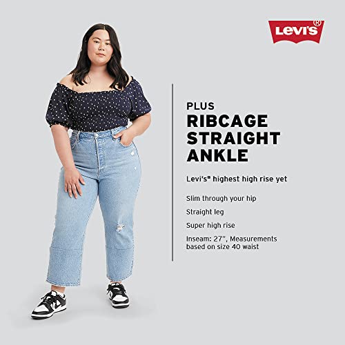 Levi's Women's Premium Plus-Size Ribcage Straight Ankle Jean4