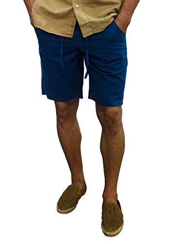 short fin Men's Linen Walking Shorts with A Drawstring