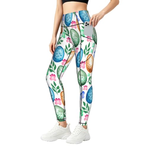 Leggings de yoga con huevos de Pascua opacos para fitness y caminar