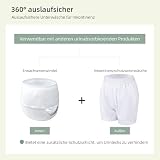 Carer 2 Stück Inkontinenz-Auslaufsichere Unterwäsche Boxershorts für Erwachsene Plastik-Windelhülle Waschbare Wiederverwendbare Wasserdichte InkontinenzUnterwäsche Boxershorts Unisex Weiß Größe L