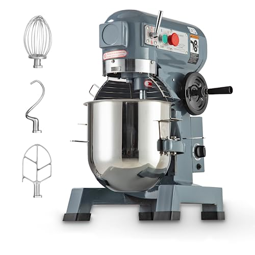 15 QT Commercial Food Mixer - Powerful 600W Motor, 3 Speeds, Stainless Steel Bowl & Attachments - Perfect for Bakeries, and Commercial Kitchens - Reli