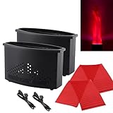 Ridgeyard Fake Fire Flame 2 Pack Artificial Fake Flames Light Effect up to 18m/59ft 36LED 3D Stage Fire Campfire Simulated Flame Ligh for Nightclub Party Holiday Christmas Halloween Decoration