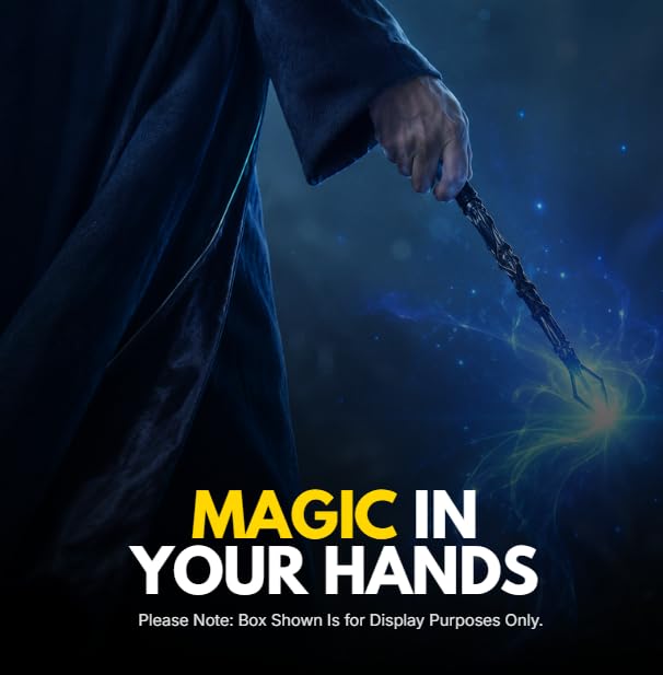 Image of Plastic Magical Wizard Wand with Authentic Details for Kids Unisex Party Costume Christmas Cosplay Accessory, Magical Costume Theme Party (Wizard + Witch + SG)