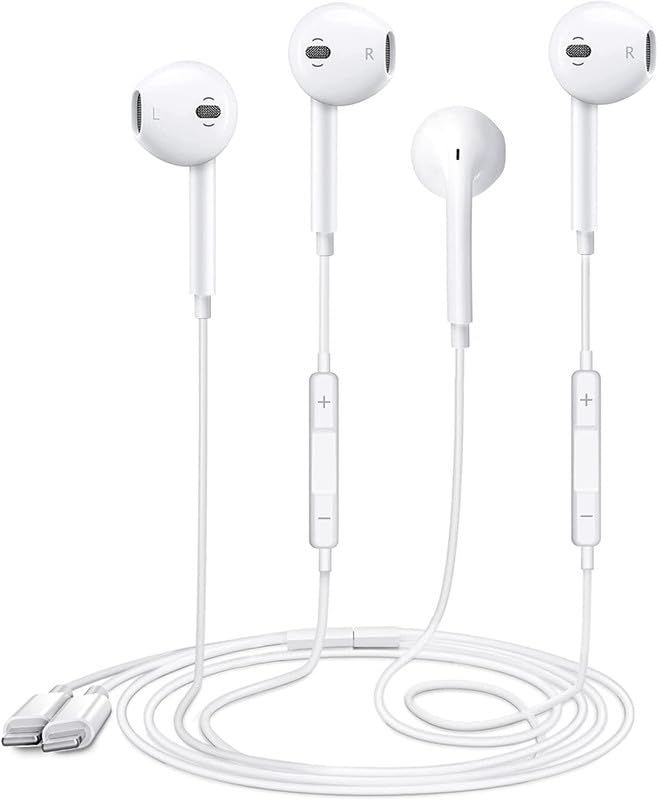 2 PackApple Headphones Wired iPhone Earbuds with Lightning Connector