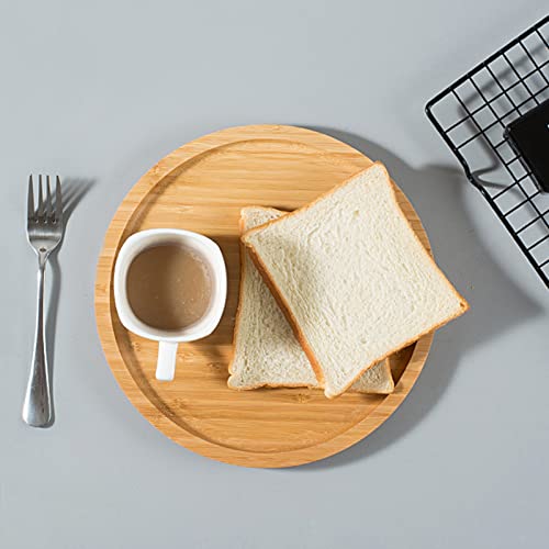 Fenspeed 2Pcs Bamboo Plant Saucer Drip Trays Plant Pot Flower Pot Large Round Plant Trays For Indoors Plant Plate Planter Pallet Succulent Cactus (10Inch/25Cm) #TOP5