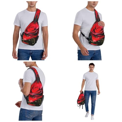 Bolso sling cruzado para hombre y mujer negro miniatura 6