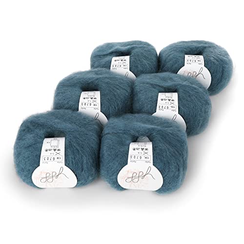 ggh Kid Box - 6 balls of Kid Mohair Knitting Wool - Colour 134 - Ocean