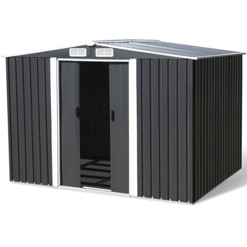 TERRE JARDIN - Abri de Jardin, 5 m², 193 x 246 x 178 cm - Abri de Jardin Metal, en Acier Galvanisé, avec Porte Coulissante et Système d'Aération