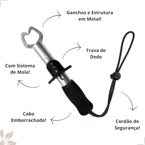 Alicate De Pesca Inoxidável Contenção Sem Balança Com Caixa
