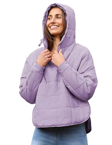 AMEBELLE Women's Oversized Hooded Puffer Jacket Quilted Jackets for Women Lightweight Winter Warm Padded Hoodies Coat