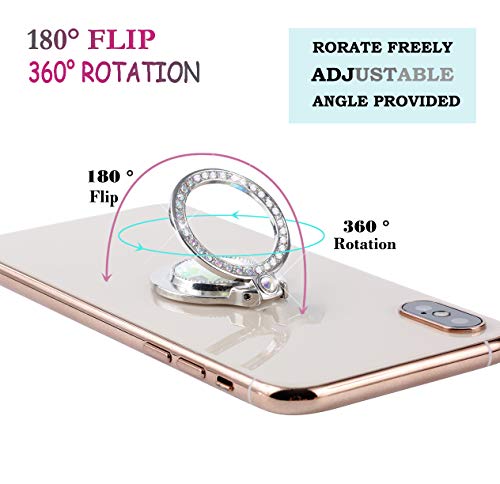 Lenoup PART_B07F37ZPPD Glitter Bling Bling Phone Ring Holder,Sparkle Phone Ring Artificial Diamond Stand,Rhinestone Cell Phone Finger Ring thumb #3