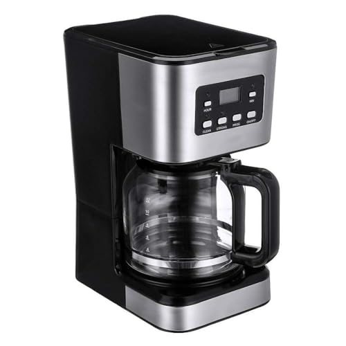 AOUTN 半自動コーヒーマシン マシン 1.5Lの大容量メーカー オフィス用 業務用 濃度/紅茶/スチーム半自動調整 ドリップマシン 紅茶・ブラック用 24時間予約保温機能 家庭用 (A)