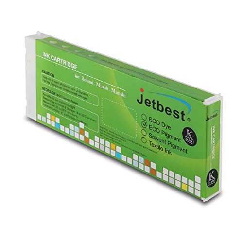 Jetbest MAX/MAX2 Eco-Solvent Ink for Roland Printers, 220ml (MAX, Black)