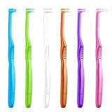 Fregum 2 in 1 End Tuft Toothbrush with Interdental Brush for Orthodontic, Braces, Implants, Retainers, Back Teeth, and Wisdom Teeth, Soft Bristles, 6 Pcs