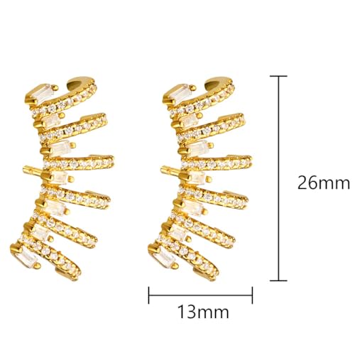 LOMISS BRINCO CURVO FOLHEADO A OURO 18K ZIRCÔNIA CRAVEJADA (Dourado)