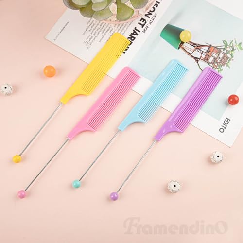 Framendino, 11 peines de plástico para DIY con barra miniatura 5