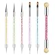 Sularpek 6 Stück Nagel Pinsel, Nail Art Pinsel, Pinsel Nageldesign, Nagel Pinsel Set, Nail Art Dotting Tools Mit 1 Sponge Brush Applikator, Nageldesign Zubehör für DIY Nail Art Design
