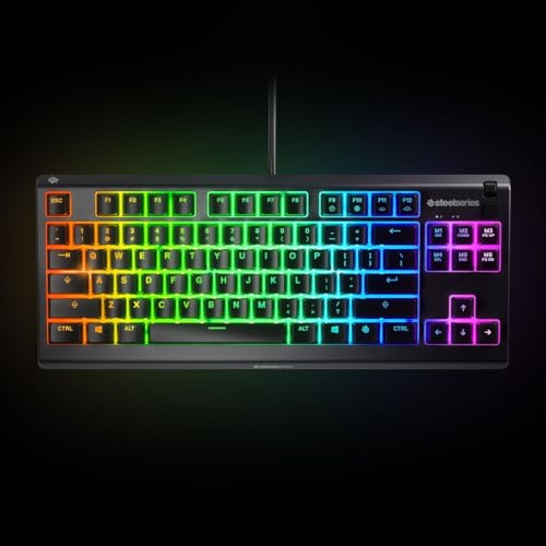 Image of SteelSeries Apex 3 Tkl - RGB USB Gaming Keyboard - Tenkeyless Compact Esports Form Factor - 8-Zone RGB Illumination - Ip32 Water & Dust Resistant - American QWERTY Layout