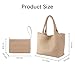 SporGenius Woven Tote Bag for Women, Vegan Leather Handwoven Bags with Small Handmade Purse, Large Travel Braided Top Handle Handbags (Apricot)